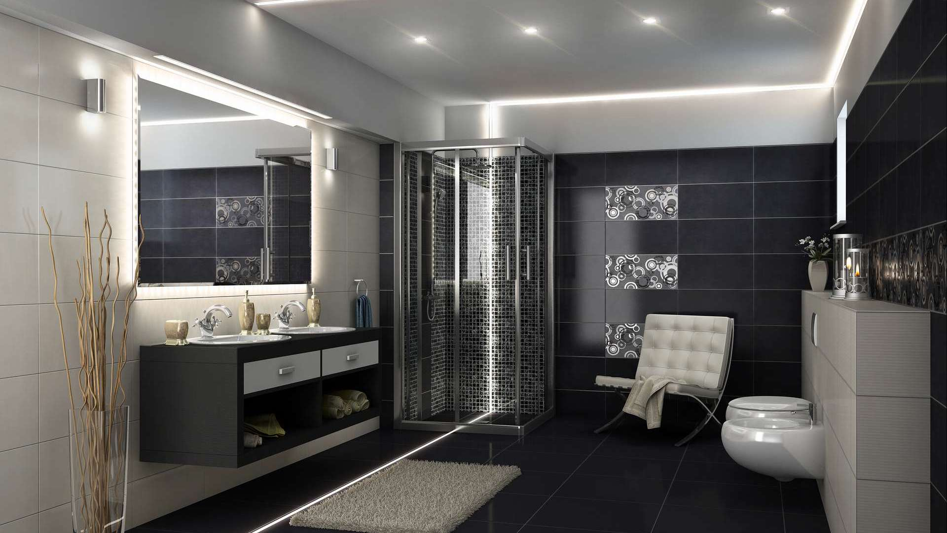 Lumines Profil Typ INSO Schwarz, lackiert, 2 m