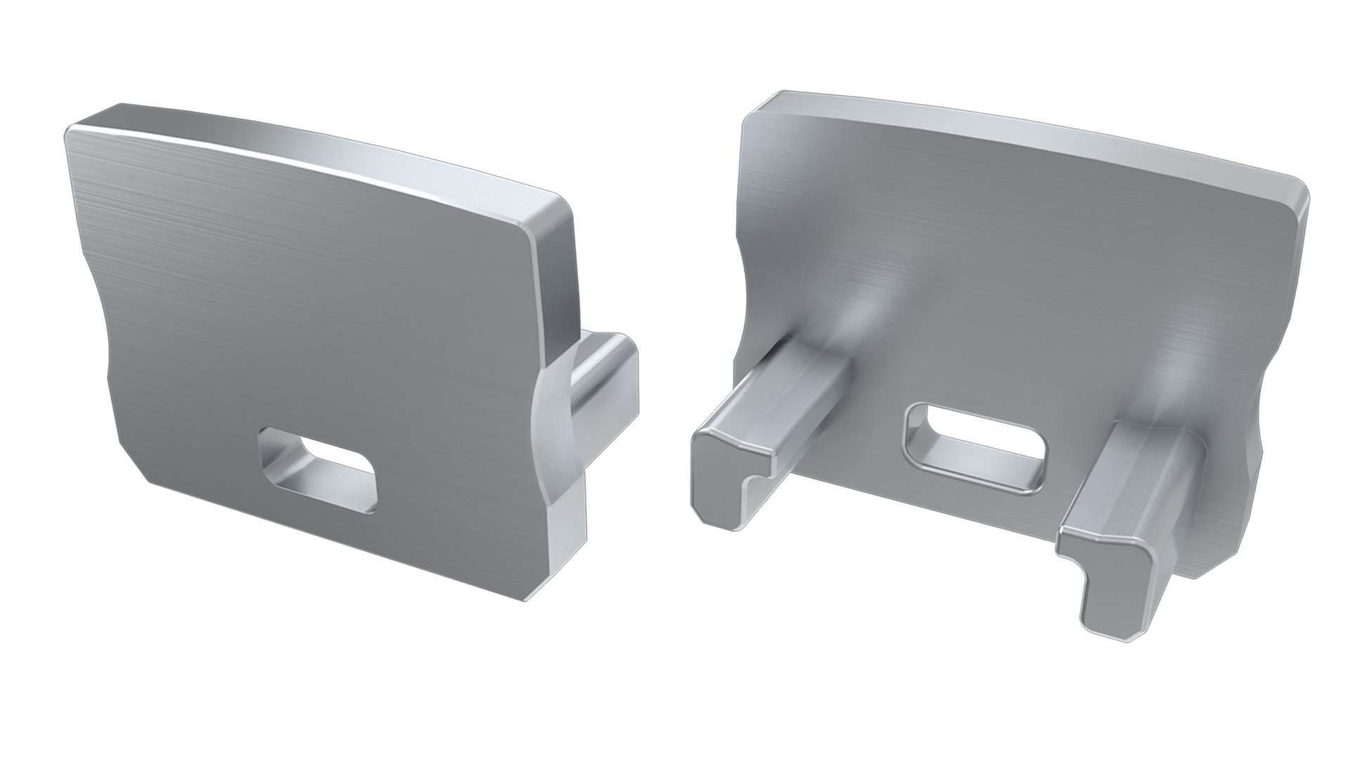 Endkappe für LED Profil LUMINES A HIGH grau mit Öffnung