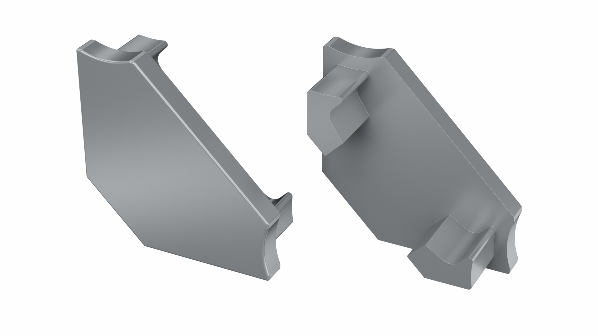 Endkappe Aluminium für LED Profil LUMINES C silber