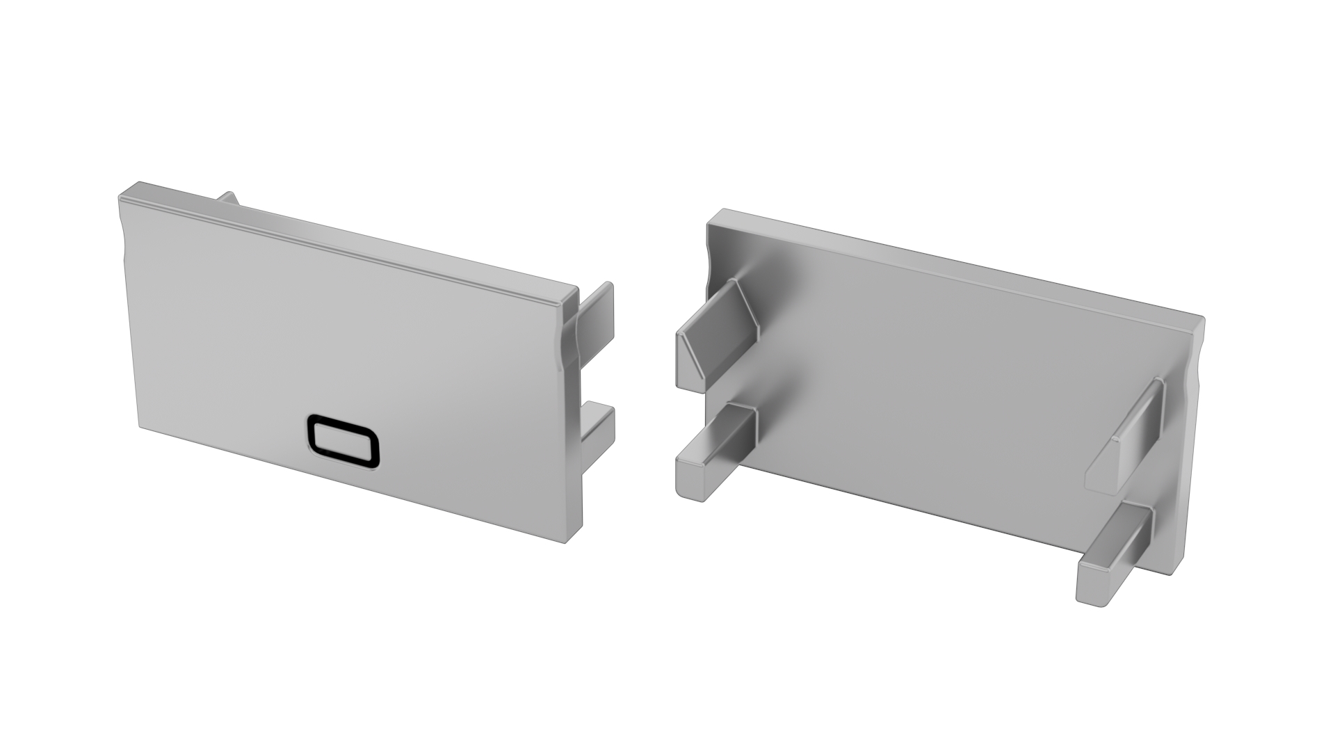 Endkappe für LED Profil Lumines Plato 2in1 grau