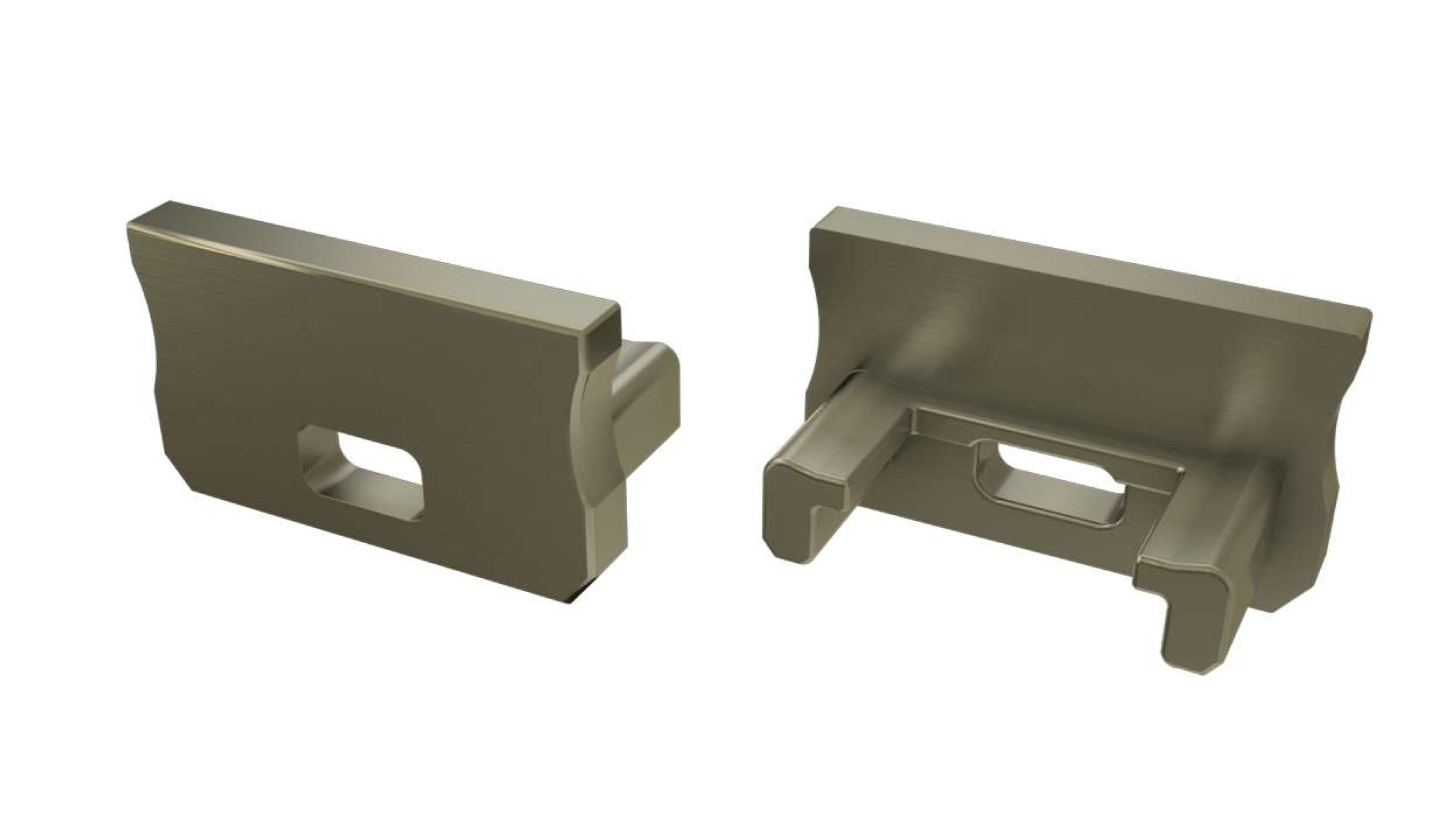 Endkappe für LED Profil Lumines A inox mit Öffnung