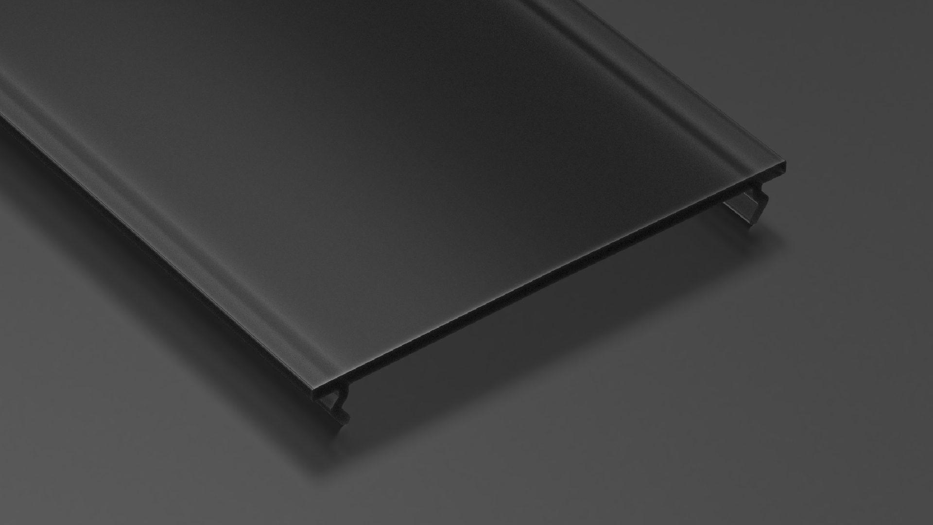 Abdeckung für Profil Lumines WIDE PMMA schwartz 2,02 m