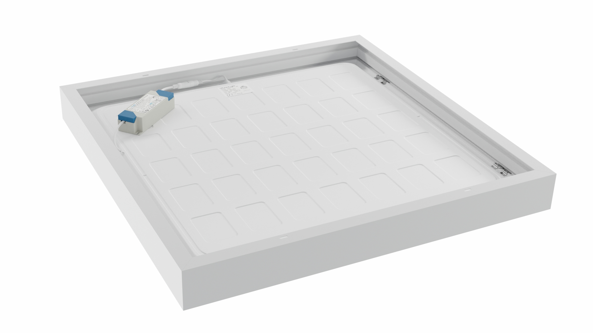 Aufbaugehäuse/Rahmen für 60x60 LED-Panels - Aluminium, weiß, klappbar