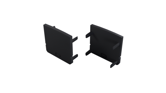 Endkappe für LED Profil LUMINES RAI 2in1 schwarz