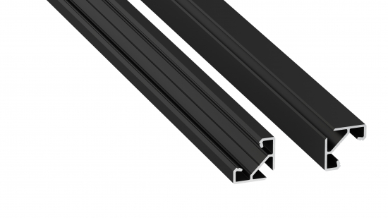 Lumines Profil Typ ajar Schwarz, lackiert, 1 m