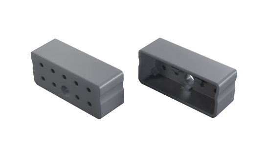CAPO-Endkappe für LED Dual Profil, grau