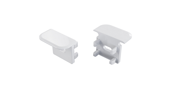 Aluminium-Endkappe LUMINES inFLEXA weiß mit Loch