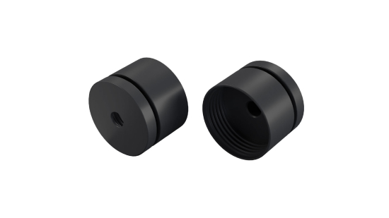 LUMINES SFERO ALU Endkappen MS2 schwarz eloxiert mit Loch Set