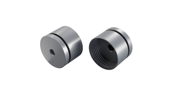 LUMINES SFERO ALU Endkappen MS2 silber eloxiert mit Loch Set