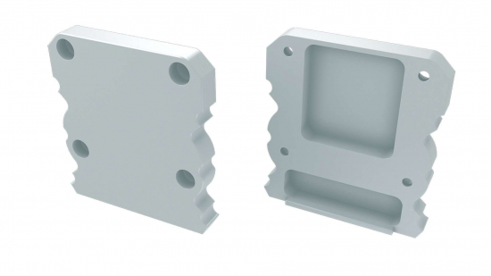 Endkappe Aluminium für LED Profil LUMINES TALIA M1+TALIA weiß
