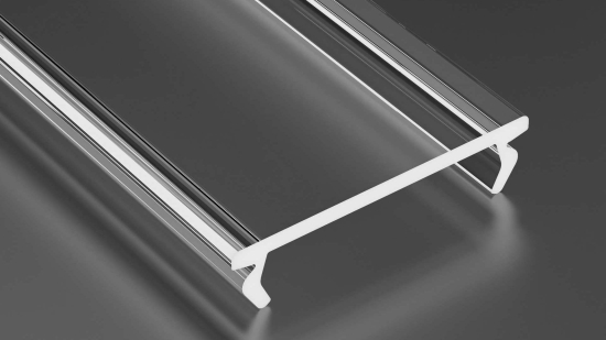 Abdeckung für Profil Lumines DOUBLE PC 2.0 transparent 1 m