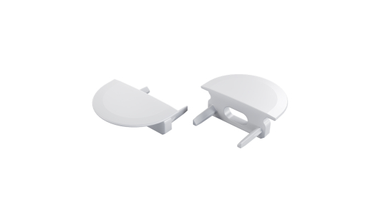 Endkappe für LED Profil Lumines IVO weiß mit Öffnung