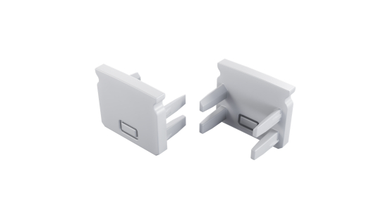 Endkappe für LED Profil LUMINES SEI 2in1 weiß