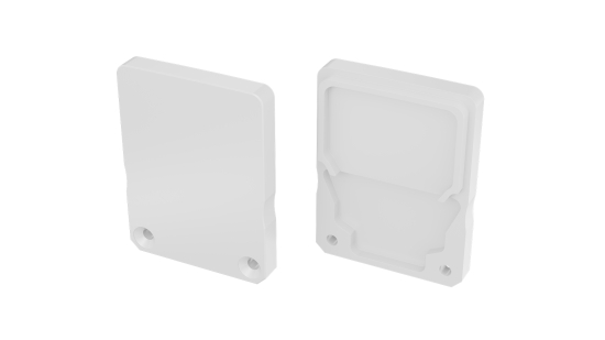 Endkappe Aluminium für LED Profil Lumines SILEDA+Tall weiß lackiert