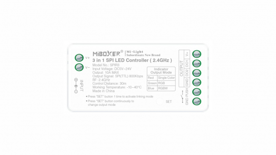 MI Boxer Empfänger 5-24V 10A RF MONO/RGB/+W - SPI