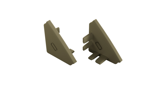 Endkappe für LED Profil LUMINES AGO 2in1 inox