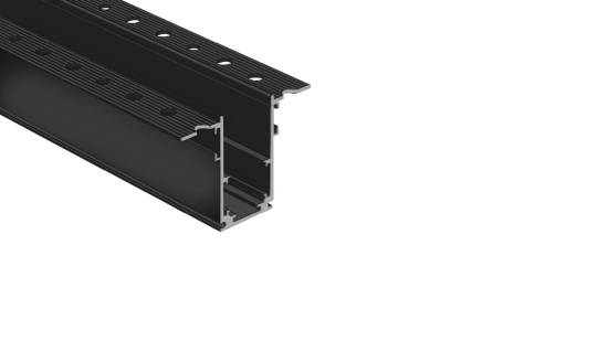 LUMINES GENESIS Magnetische Schiene Unterputz T2 für den Putz­einbau schwarz 1 m