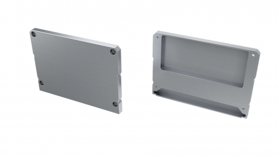 Endkappe Aluminium für LED Profil LUMINES LARGO M1+LARGO silber