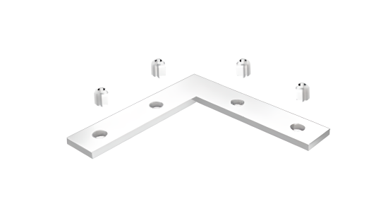 Verbinder für Lumines Profile abgewinkelt lange SET