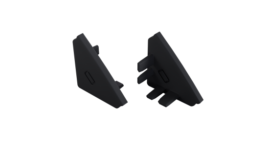 Endkappe für LED Profil LUMINES AGO 2in1 schwarz