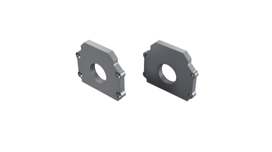 Endkappe Aluminium für LED Profil Lumines DURO silber anodisiert mit Öffnung