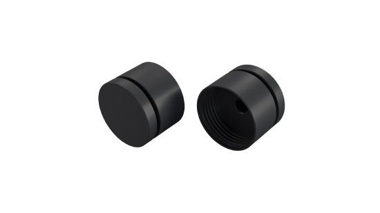 LUMINES SFERO ALU Endkappen MS2 schwarz eloxiert Set