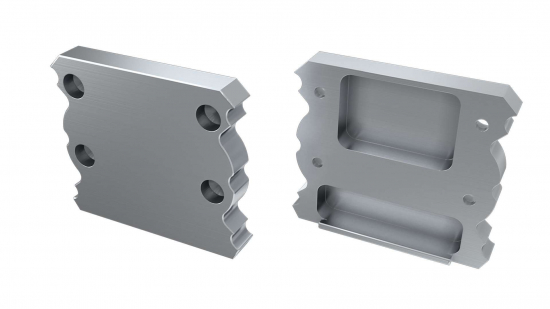 Endkappe Aluminium für LED Profil LUMINES TALIA silber