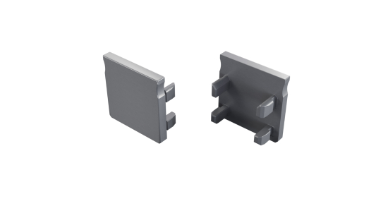 Aluminium-Endkappe LUMINES FLEXA silber