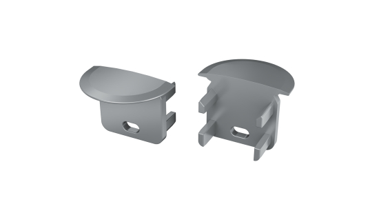 Endkappe für LED Profil TEKKNI+ SKAGEN+ grau