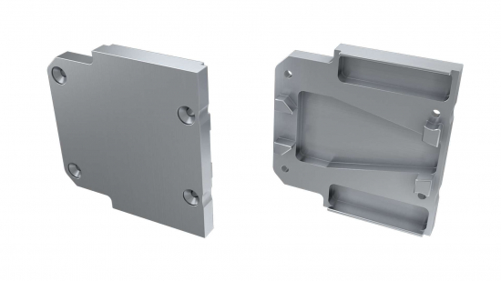 Endkappe Aluminium für LED Profil LUMINES DOPIO silber