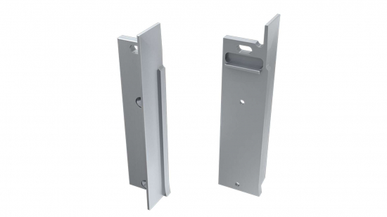 Endkappe Aluminium für LED Profil LUMINES FLARO silber recht zum Verputzen mit Öffnung