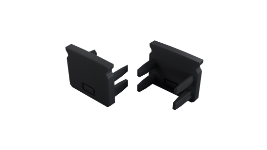 Endkappe für LED Profil LUMINES SEI 2in1 schwarz