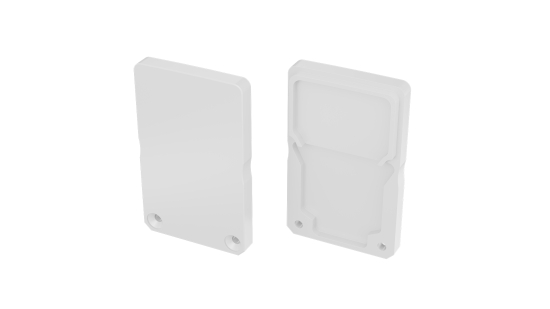 Endkappe Aluminium für LED Profil Lumines DILEDA+Tall weiß lackiert