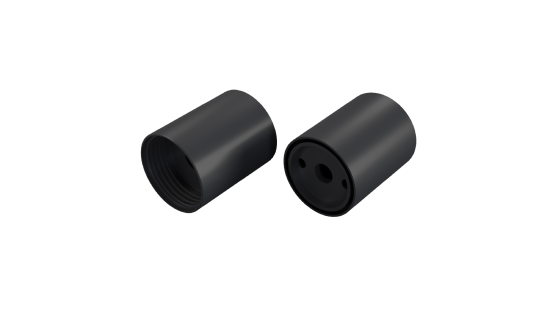 LUMINES SFERO ALU Endkappen MS3 schwarz eloxiert Set