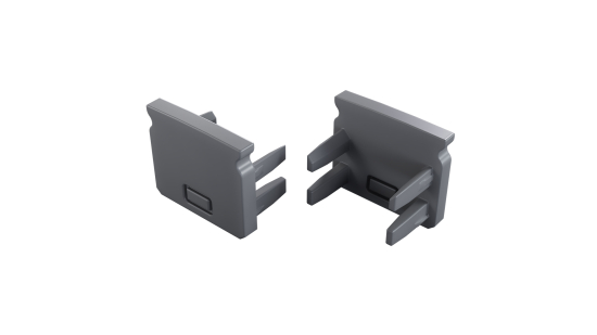 Endkappe für LED Profil LUMINES SEI 2in1 silber lackiert