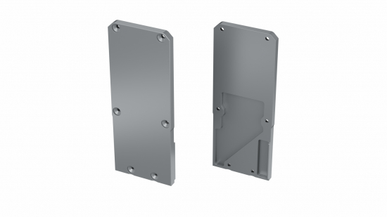 Endkappe Aluminium für LED Profil LUMINES UNICO+TALIA M2 silber recht