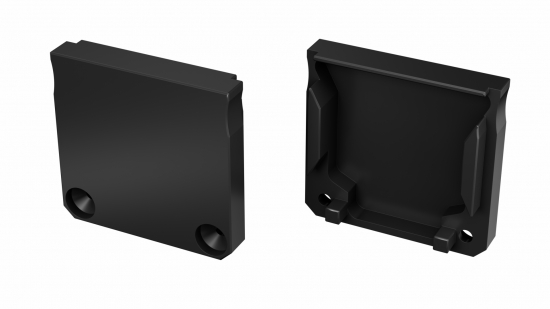 Endkappe Aluminium für LED Profil LUMINES DILEDA schwarz, lackiert