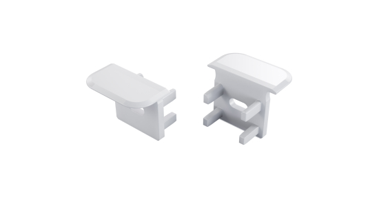 Kunststoff-Endkappe LUMINES inFLEXA weiß mit Loch