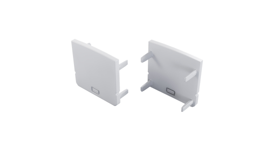 Endkappe für LED Profil LUMINES RAI 2in1 weiß