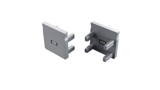 Kunststoff-Endkappe LUMINES FLEXA 2in1 silber lackiert