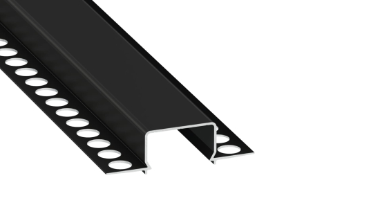 TEKKNI HORST Set, schwarz, transparent Abdeckung, 2,02 m