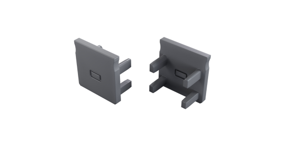 Kunststoff-Endkappe LUMINES FLEXA 2in1 grau