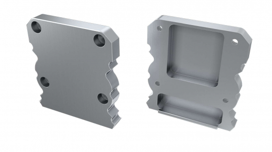 Endkappe Aluminium für LED Profil LUMINES TALIA M1+TALIA silber