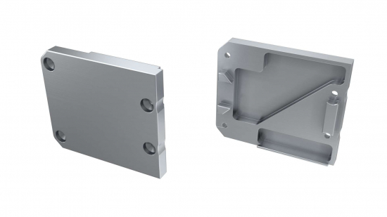 Endkappe Aluminium für LED Profil LUMINES UNICO silber recht
