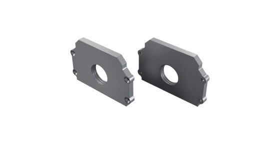 Endkappe Aluminium für LED Profil Lumines TECO silber anodisiert mit Öffnung