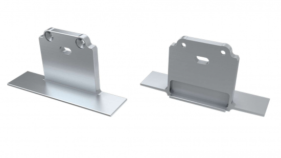Endkappe Aluminium für LED Profil LUMINES SUBLI silber mit Öffnung