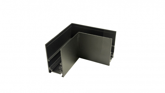 LUMINES GENESIS Magnetische Schiene aufputz 90° Anschluss horizontal schwarz