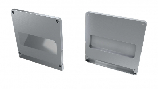 Endkappe Aluminium für LED Profil LUMINES LARGO M2+LARGO silber