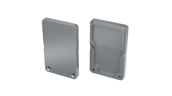 Endkappe Aluminium für LED Profil Lumines DILEDA+Tall silber eloxiert