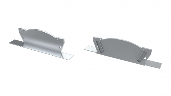 Endkappe Aluminium für LED Profil LUMINES VEDA silber mit Öffnung